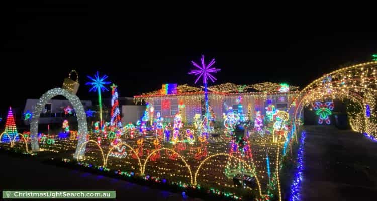 Christmas Light display at 50 Tiparra Avenue, Park Holme