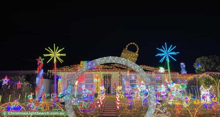 Christmas Light display at 50 Tiparra Avenue, Park Holme