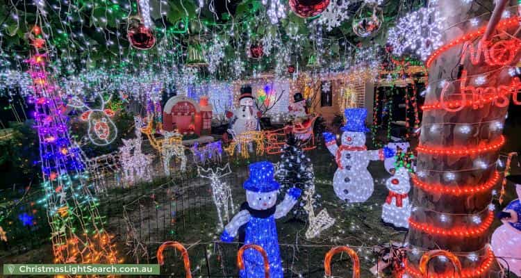 Christmas Light display at 8 Kennack Vista, Atwell