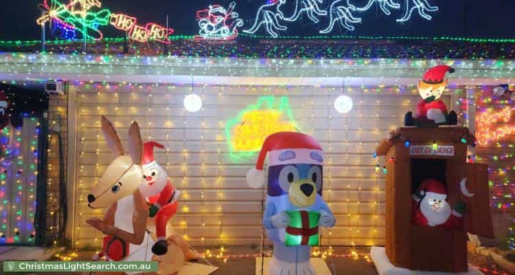 Christmas Light display at 9 Palmer Crescent, High Wycombe