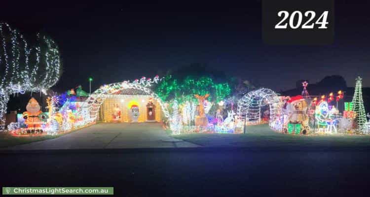 Christmas Light display at 9 Palmer Crescent, High Wycombe