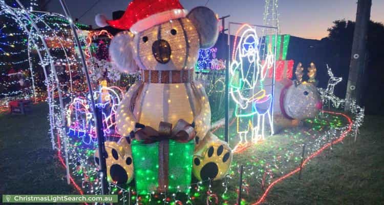 Christmas Light display at 9 Palmer Crescent, High Wycombe