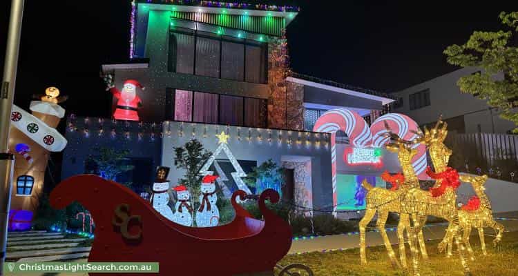Christmas Light display at 70 Thwaites Crescent, Wright