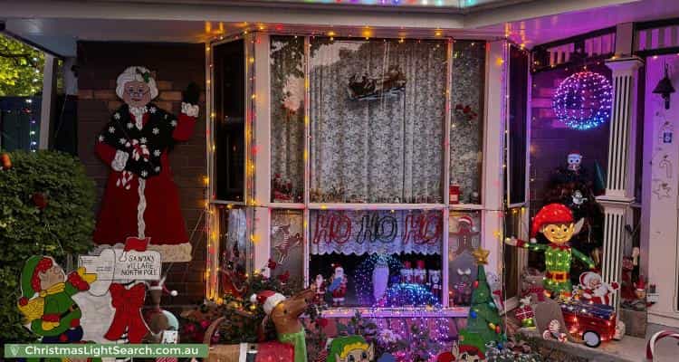 Christmas Light display at 52 Cappella Court, Glen Waverley