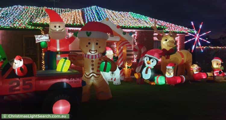 Christmas Light display at 90 Yorktown Road, Elizabeth Park