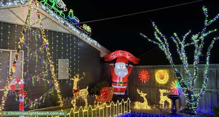 Christmas Light display at 57 Solar Drive, Whittington
