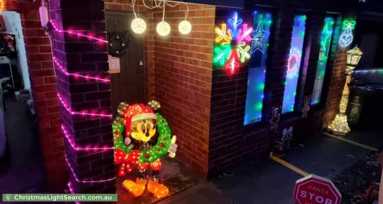 Christmas Light display at 54 Brush Road, Epping
