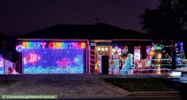 Christmas Light display at 54 Brush Road, Epping