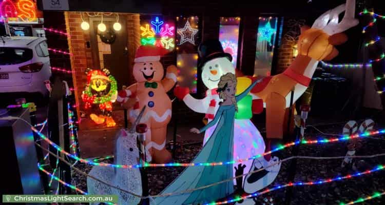 Christmas Light display at 54 Brush Road, Epping