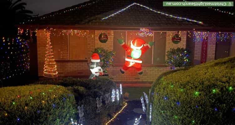 Christmas Light display at 6 Albion Street, Ridgehaven