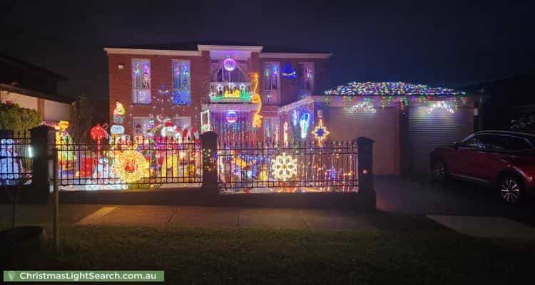 Christmas Light display at 13 Anthony Court, Hallam