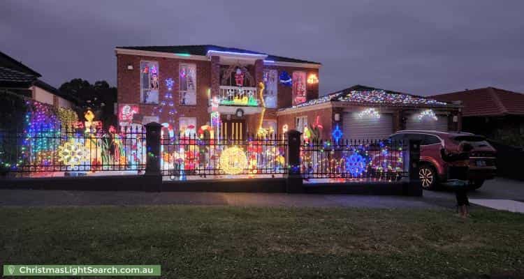 Christmas Light display at 13 Anthony Court, Hallam