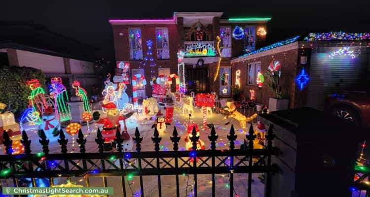 Christmas Light display at 13 Anthony Court, Hallam
