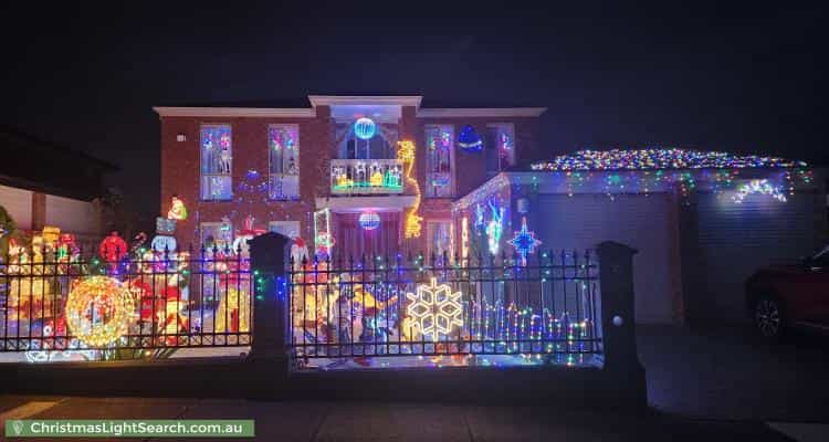 Christmas Light display at 13 Anthony Court, Hallam