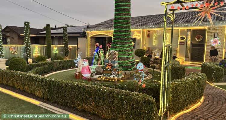 Christmas Light display at 42 Harold Lea Way, Hackham