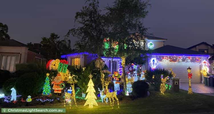 Christmas Light display at 71 Major Crescent, Lysterfield