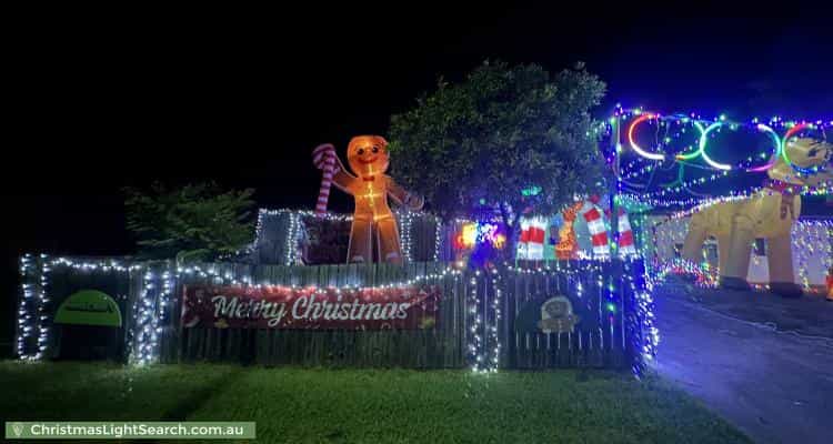 Christmas Light display at 1 Explorer Street, Raceview