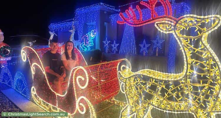 Christmas Light display at 58 Corringa Way, Craigieburn