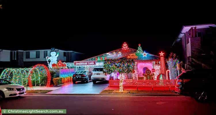 Christmas Light display at 12 Bourne Ridge, Oran Park