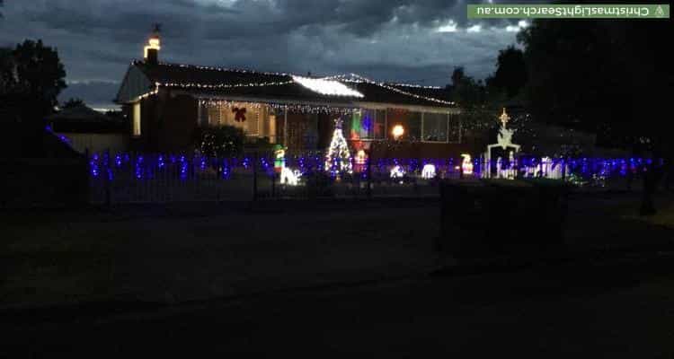 Christmas Light display at 44 Warrendine Street, Orange