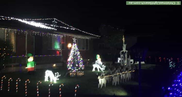 Christmas Light display at 44 Warrendine Street, Orange