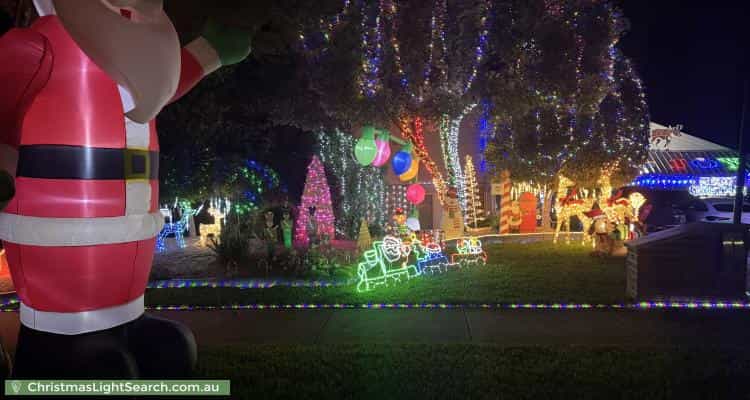 Christmas Light display at 47 Lakeside Crescent, Croydon Hills