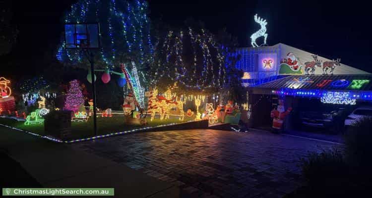Christmas Light display at 47 Lakeside Crescent, Croydon Hills