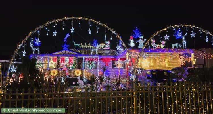 Christmas Light display at 27 Galloway Street, Busby