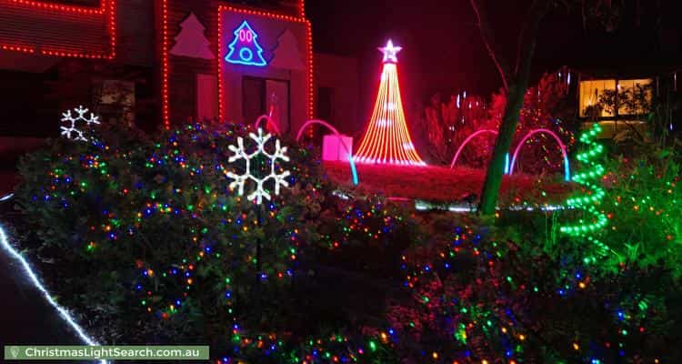 Christmas Light display at 11 Morrison Court, Mount Waverley