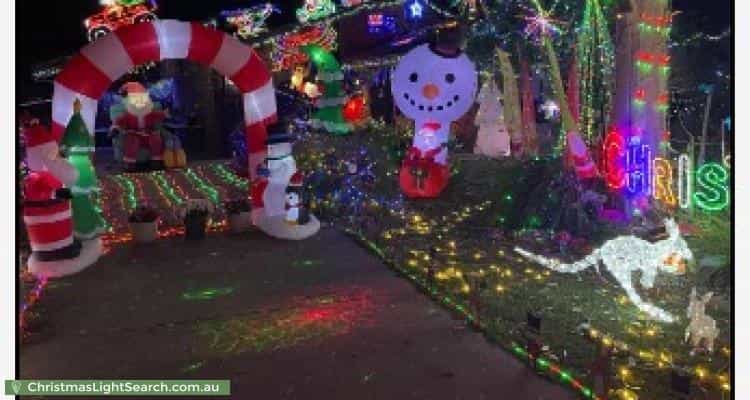 Christmas Light display at 9 Elura Court, Sheidow Park