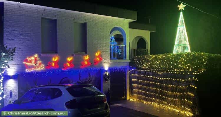 Christmas Light display at 24 Peacock Street, Seaforth