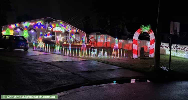 Christmas Light display at 12 Piper Close, Kingswood