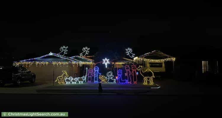 Christmas Light display at 23 Adelaide Circle, Craigie