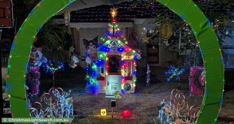 Christmas Light display at 30 Lancer Way, Alexander Heights