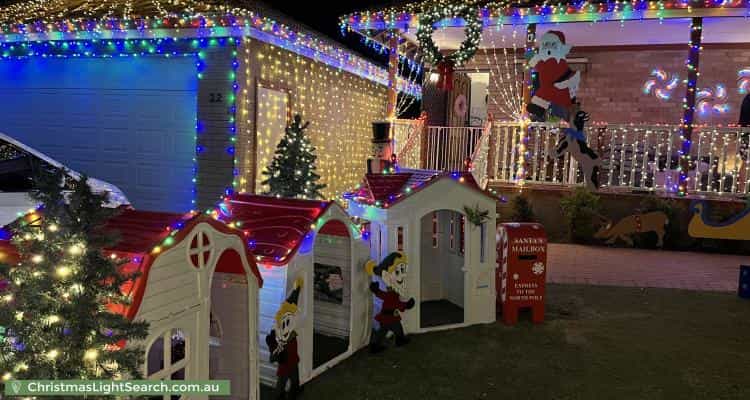 Christmas Light display at 22 Hargreaves Road, Coolbellup
