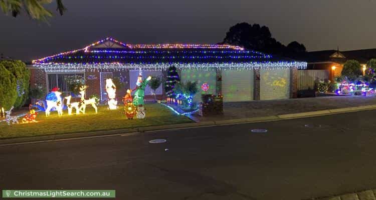Christmas Light display at 24 Talladira Way, Woodcroft