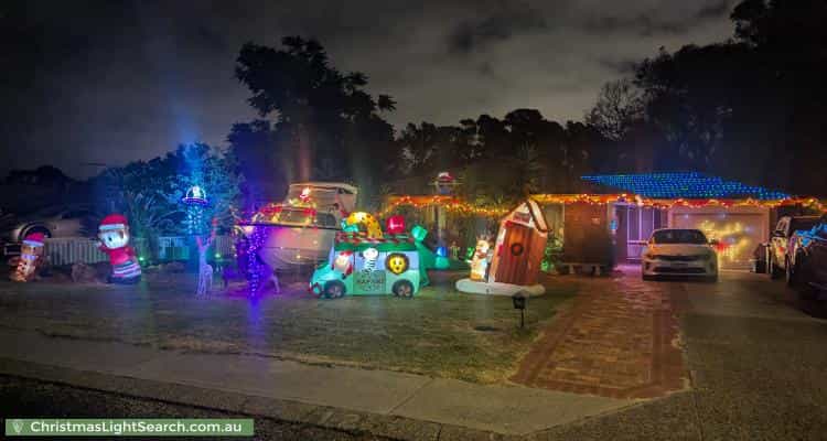 Christmas Light display at 12 Larix Way, Forrestfield