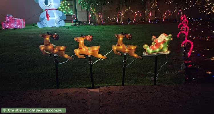 Christmas Light display at 75 Benalla Crescent, Byford