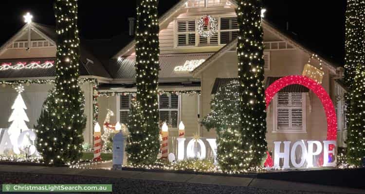Christmas Light display at 44 Merredin Circuit, Doreen
