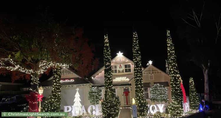 Christmas Light display at 44 Merredin Circuit, Doreen