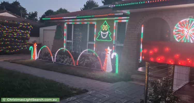 Christmas Light display at 53 Shannon Circuit, Kaleen
