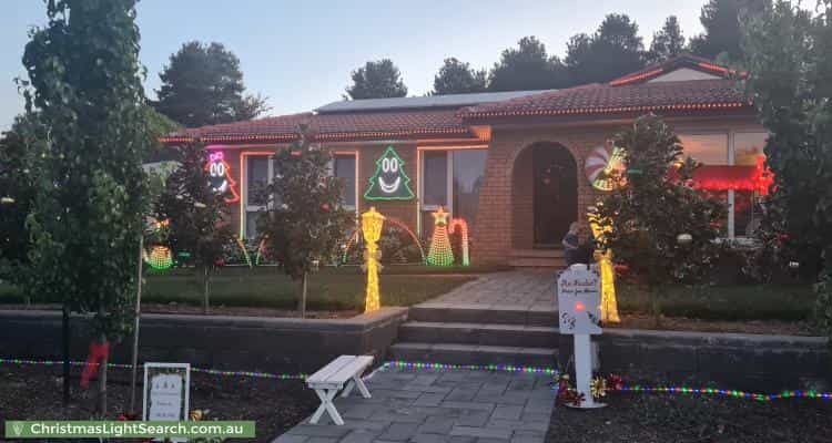 Christmas Light display at 53 Shannon Circuit, Kaleen