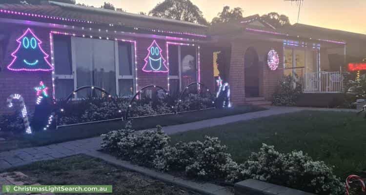 Christmas Light display at 53 Shannon Circuit, Kaleen