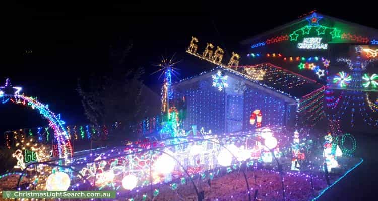 Christmas Light display at 36 Orion Street, Vermont