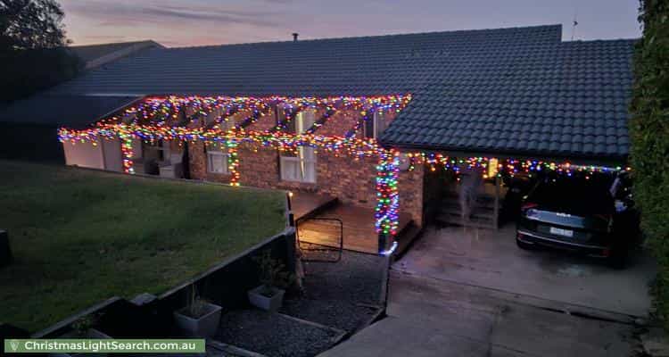 Christmas Light display at 61 Mountain Circuit, Calwell