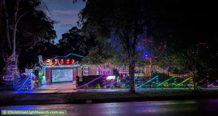 Christmas Light display at 389 Glenfern Road, Upwey