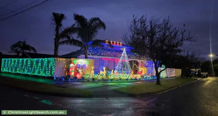 Christmas Light display at 29 Milford Crescent, Frankston