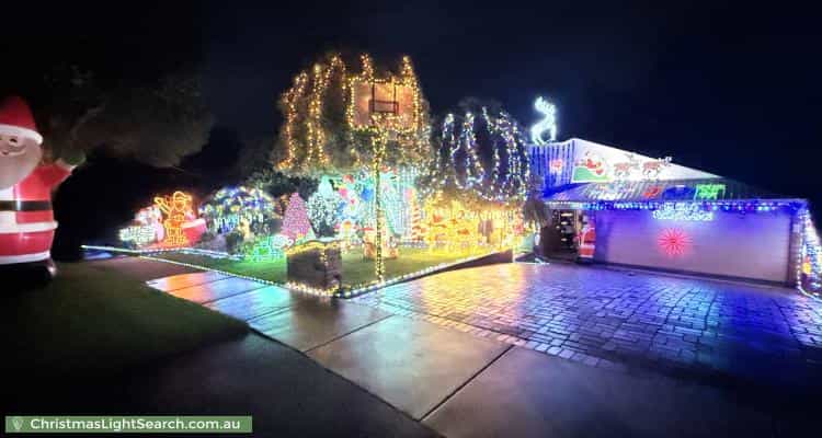 Christmas Light display at 47 Lakeside Crescent, Croydon Hills