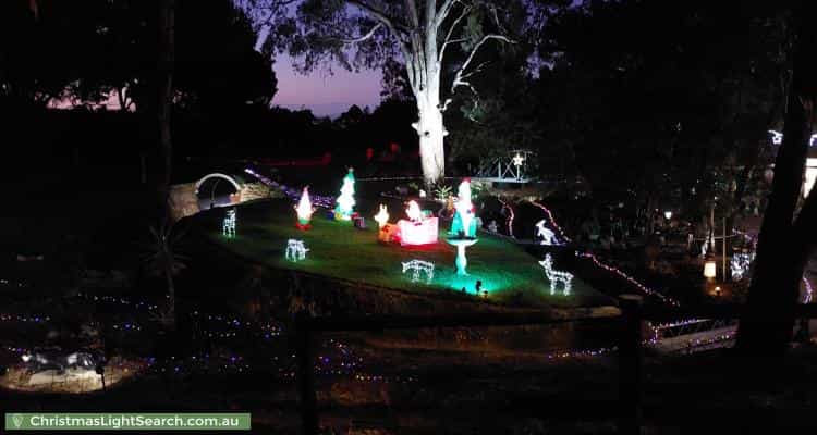 Christmas Light display at 23 Chowilla Street, Eden Hills