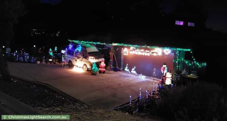 Christmas Light display at 23 Chowilla Street, Eden Hills